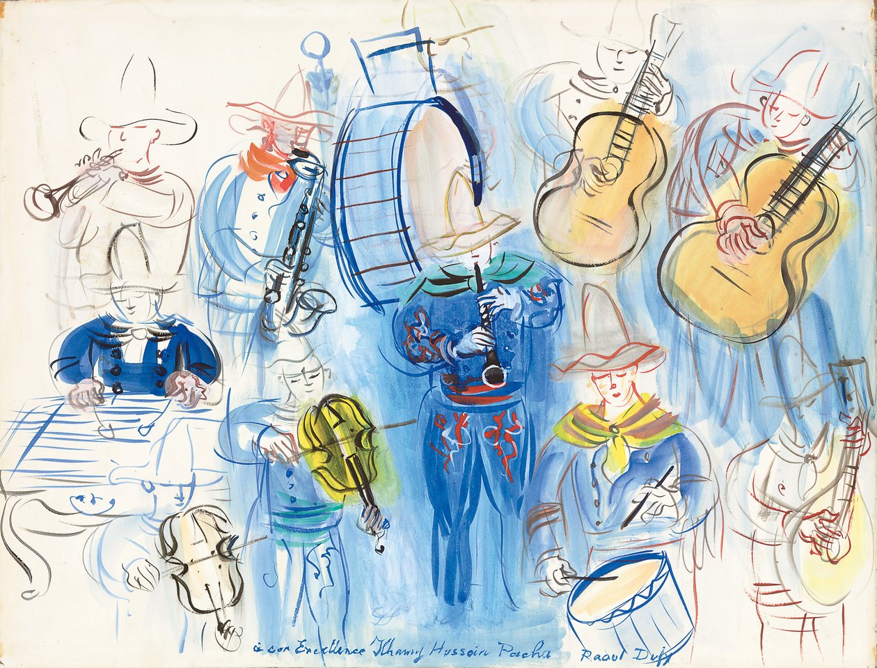 Koncert meksykański; Le concert mexicain autorstwa Raoul Dufy