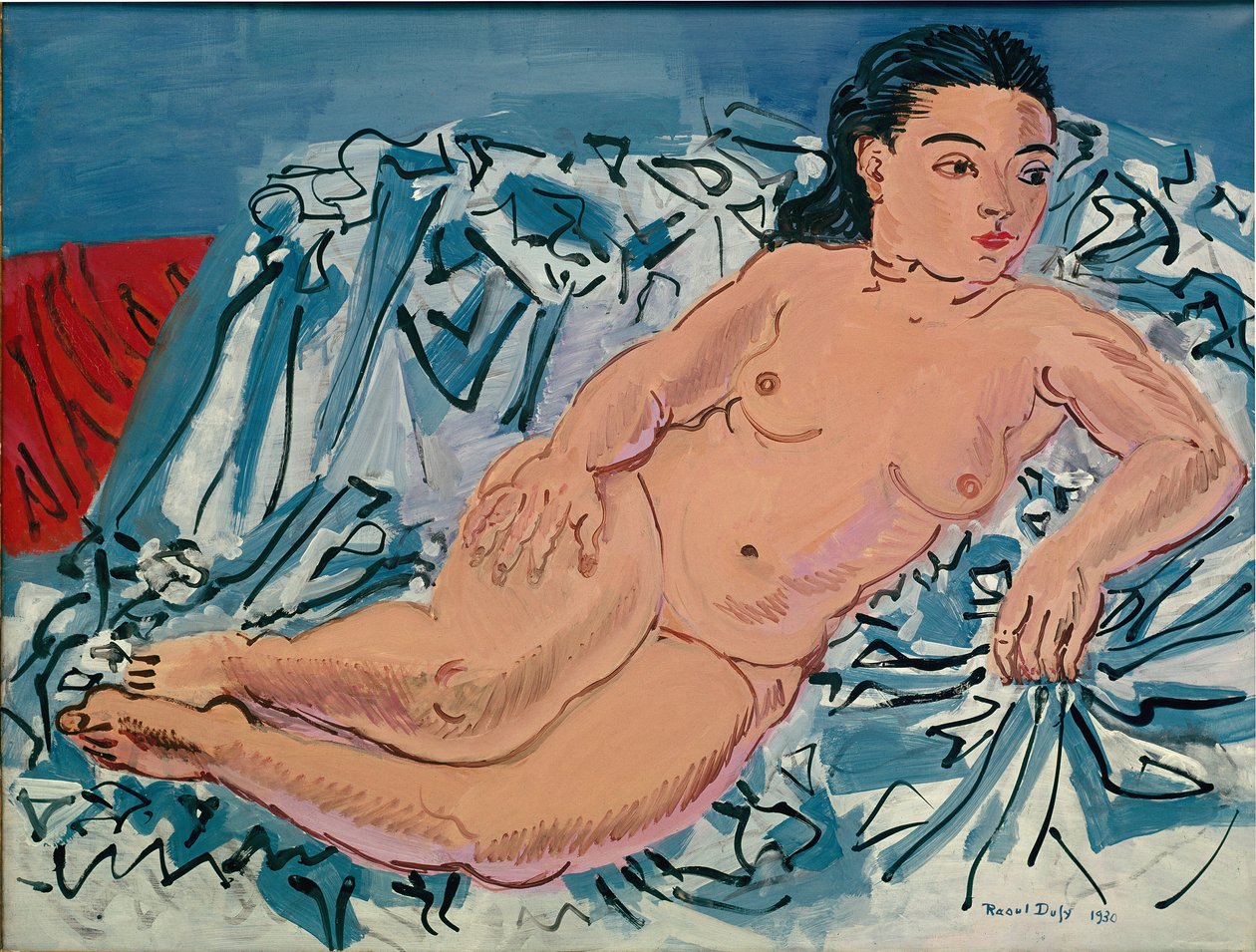 Naga kobieta (olej na płótnie autorstwa Raoul Dufy