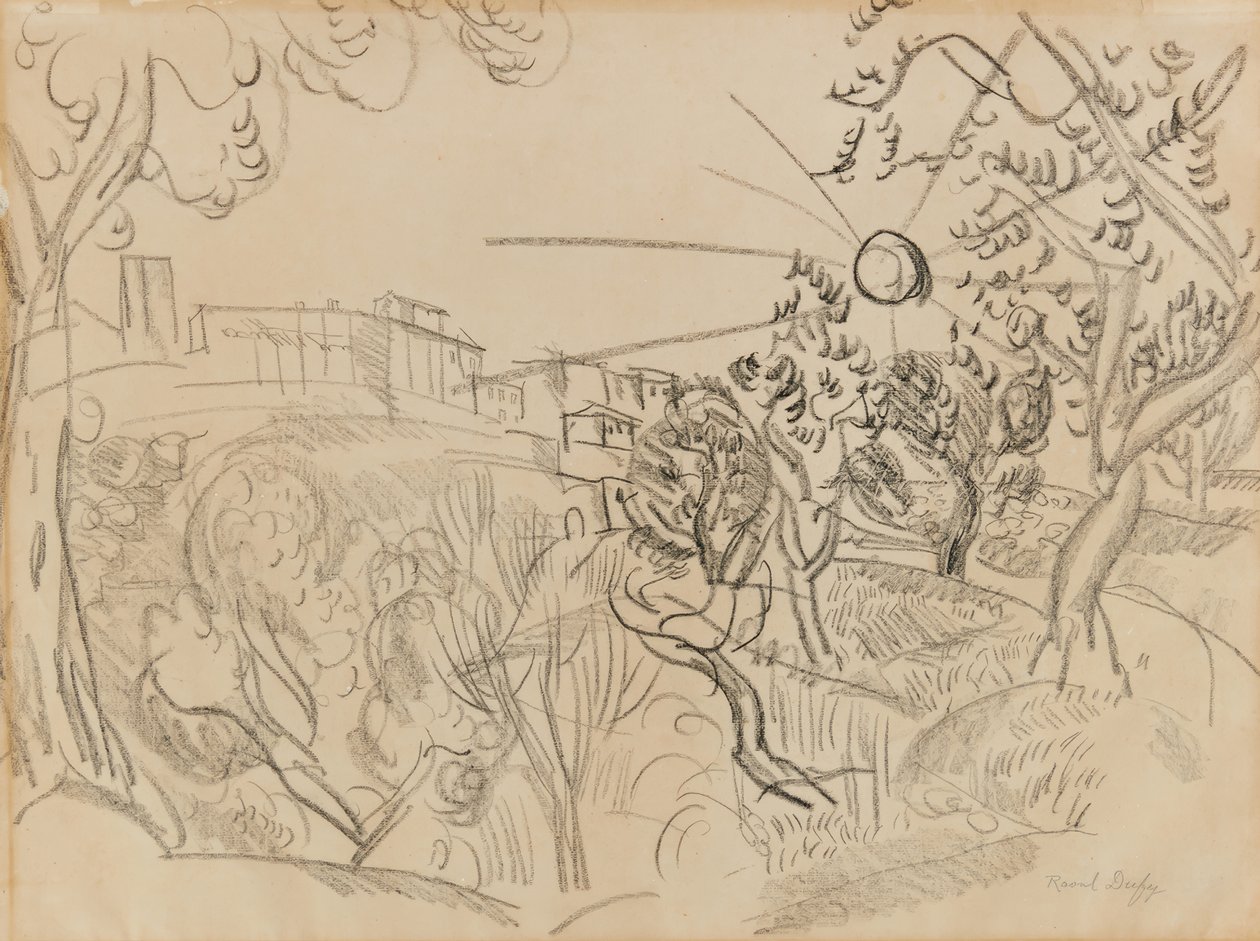 Drzewa oliwne w Prowansji autorstwa Raoul Dufy
