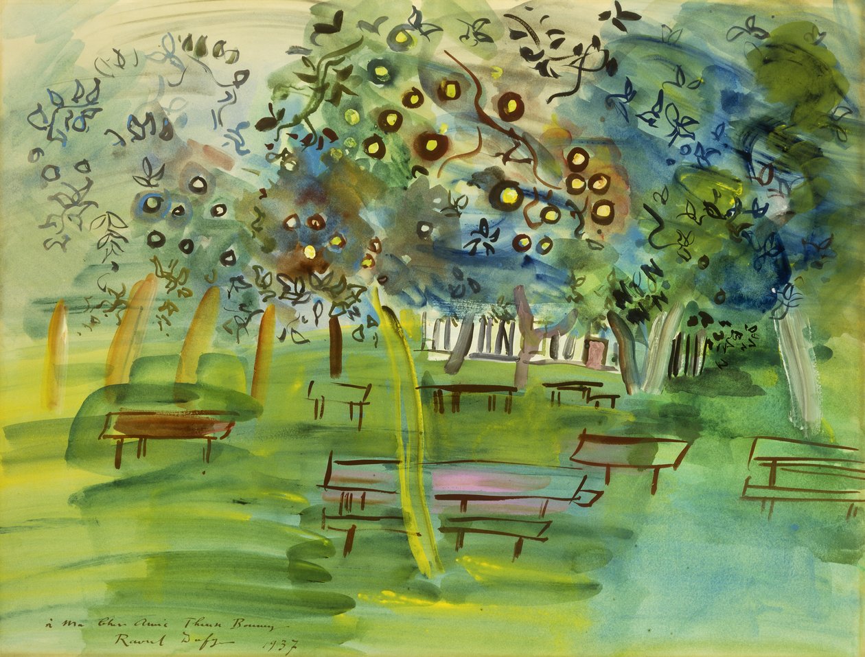 Sad w Normandii; Verger en Normandie autorstwa Raoul Dufy