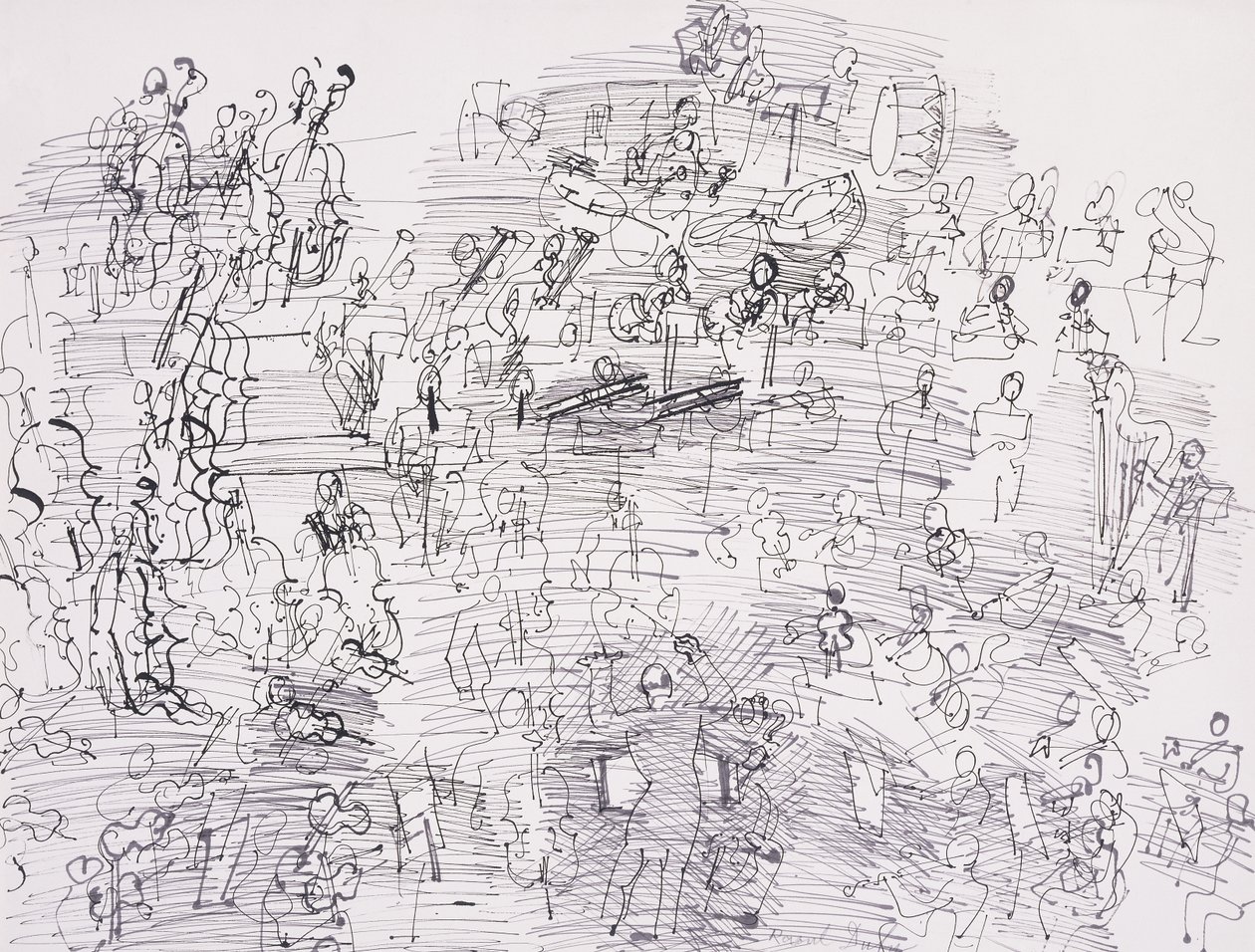 Orkiestra; Orchestre autorstwa Raoul Dufy