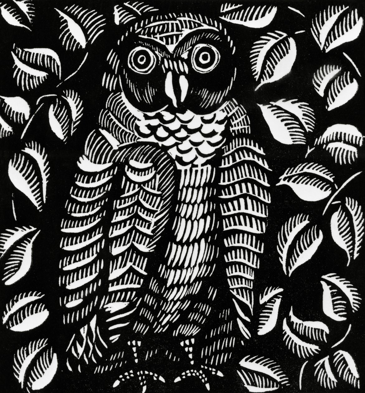 Sowa, do wiersza Le hibou, z Le Bestiaire ou Cortege d