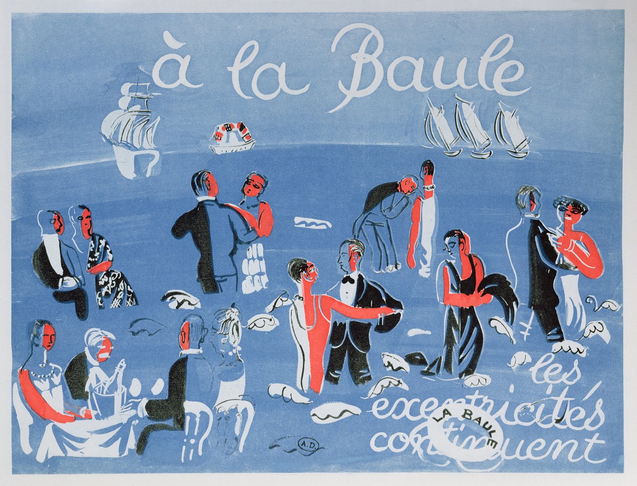 Plakat reklamujący nadmorski kurort La Baule autorstwa Raoul Dufy