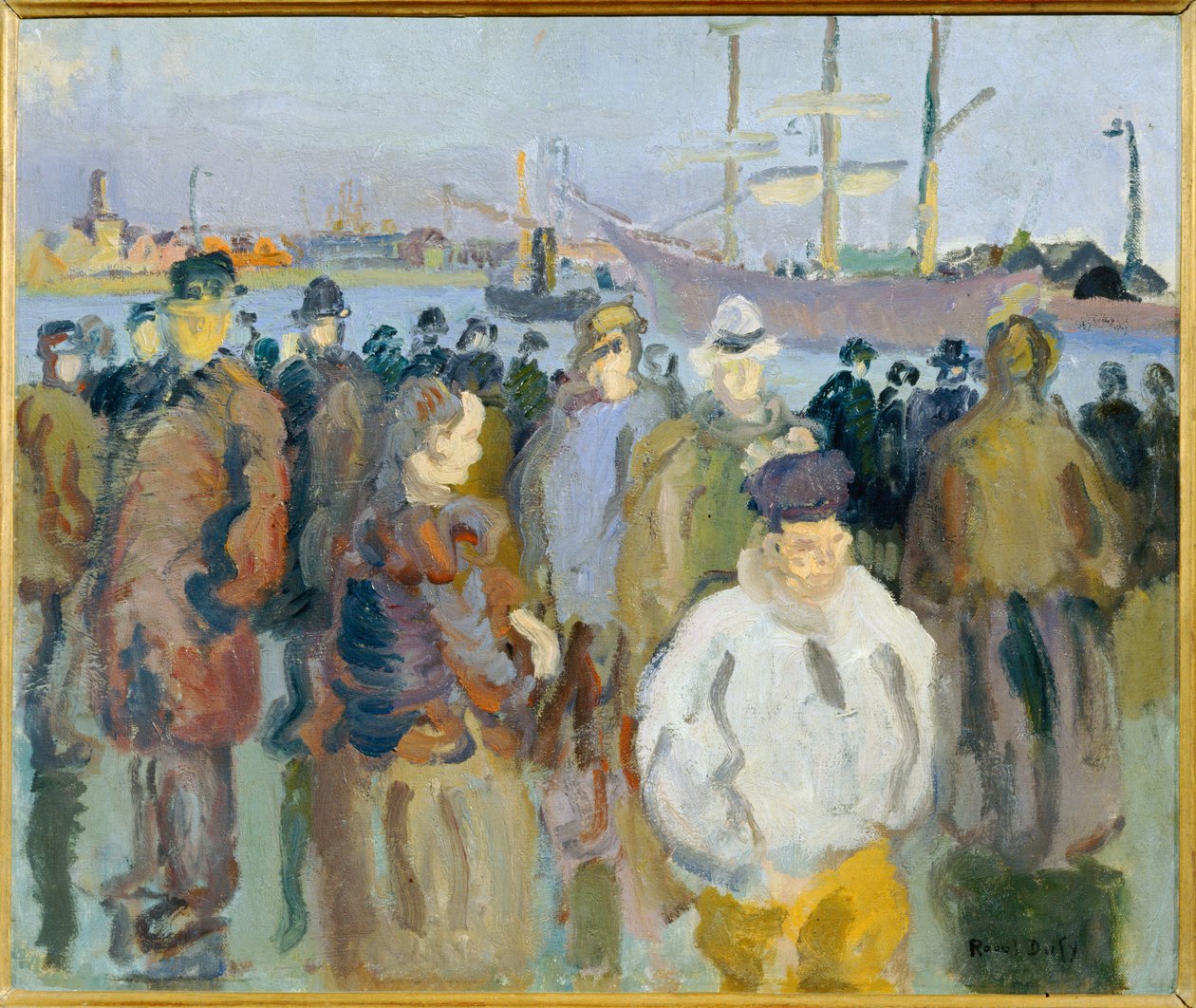 Nabrzeże w Rouen (obraz na płótnie) autorstwa Raoul Dufy