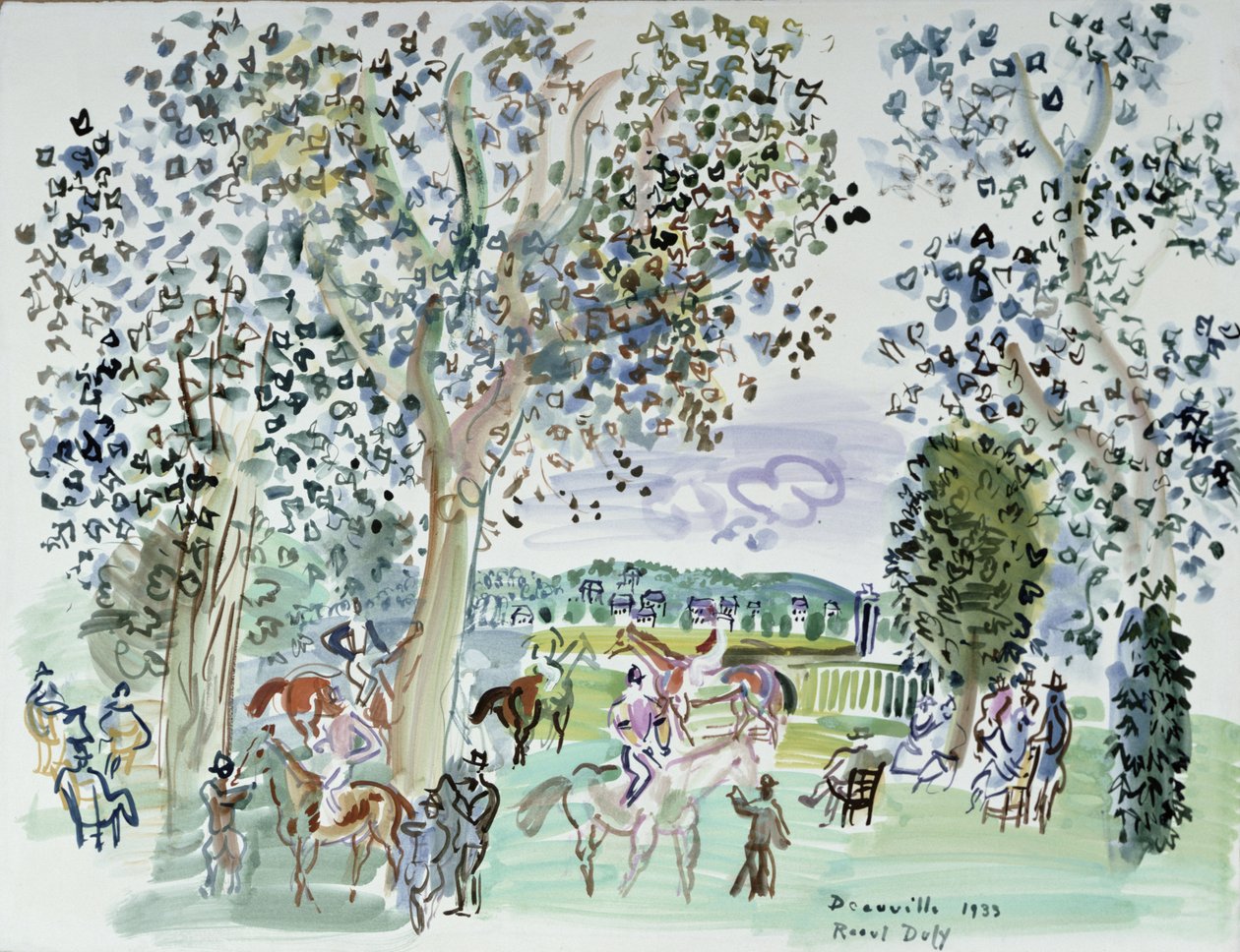 Wyścigi w Deauville autorstwa Raoul Dufy