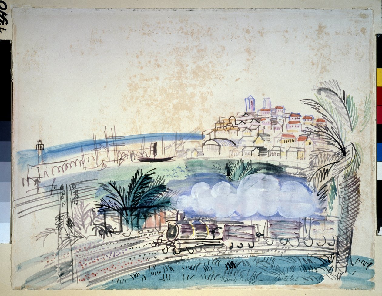 Kolej ma Antibes autorstwa Raoul Dufy