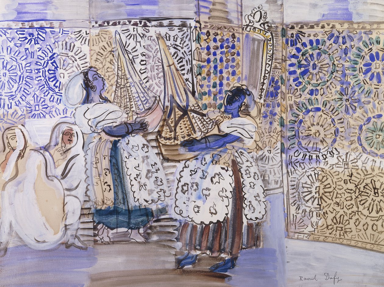 Przyjęcie w Marrakeszu; Przyjęcie w Marrakeszu autorstwa Raoul Dufy