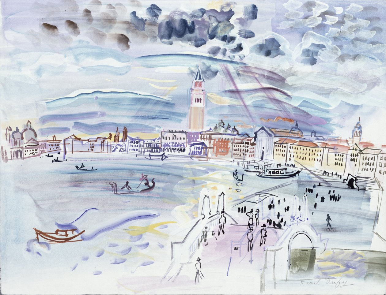 Riva degli Schiavoni, Wenecja autorstwa Raoul Dufy