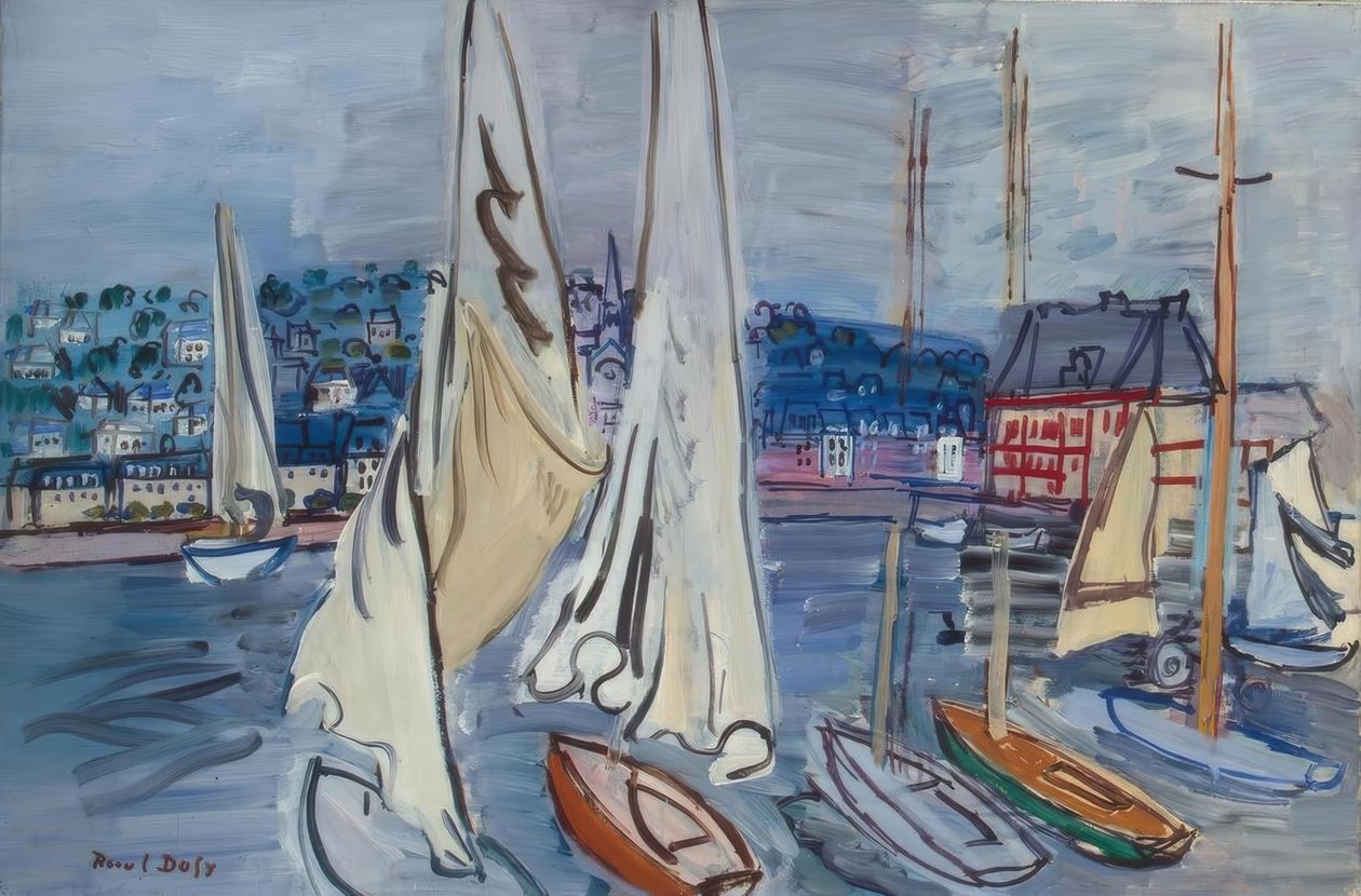 Segelboote w Deauville autorstwa Raoul Dufy
