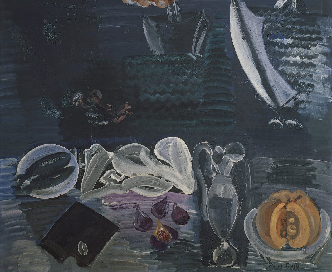 Martwa natura z morzem w tle autorstwa Raoul Dufy