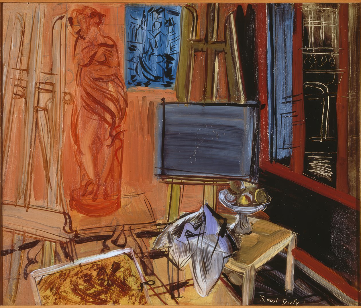 Studio z miską owoców autorstwa Raoul Dufy