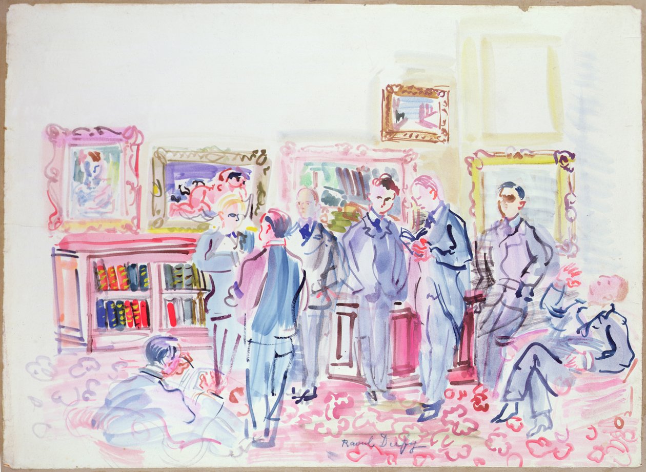 Amatorzy sztuki (akwarela) autorstwa Raoul Dufy