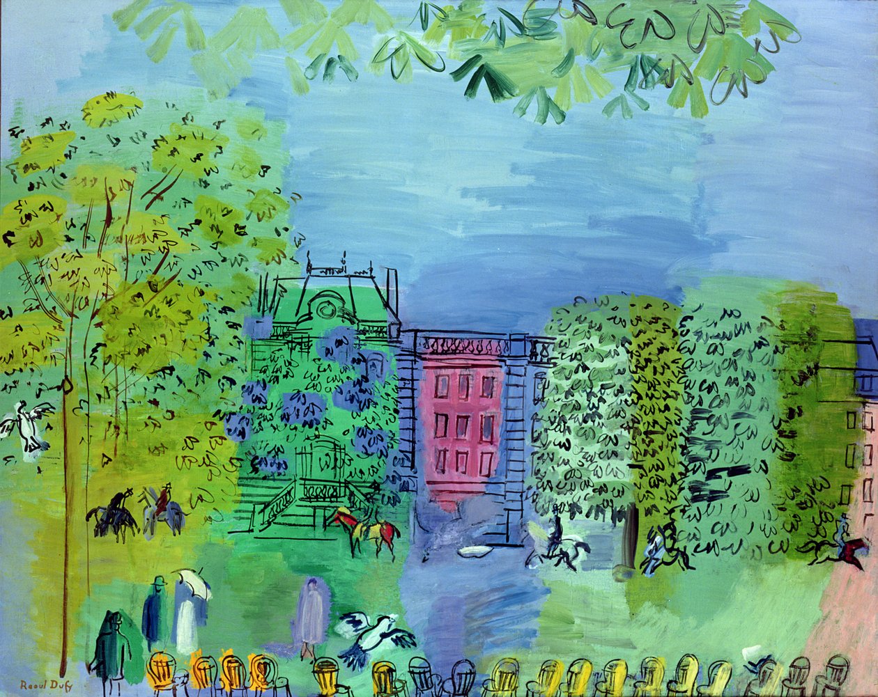 Aleja w Bois de Boulougne, Paryż autorstwa Raoul Dufy