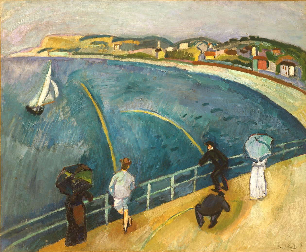Plaża w Sainte-Adresse autorstwa Raoul Dufy
