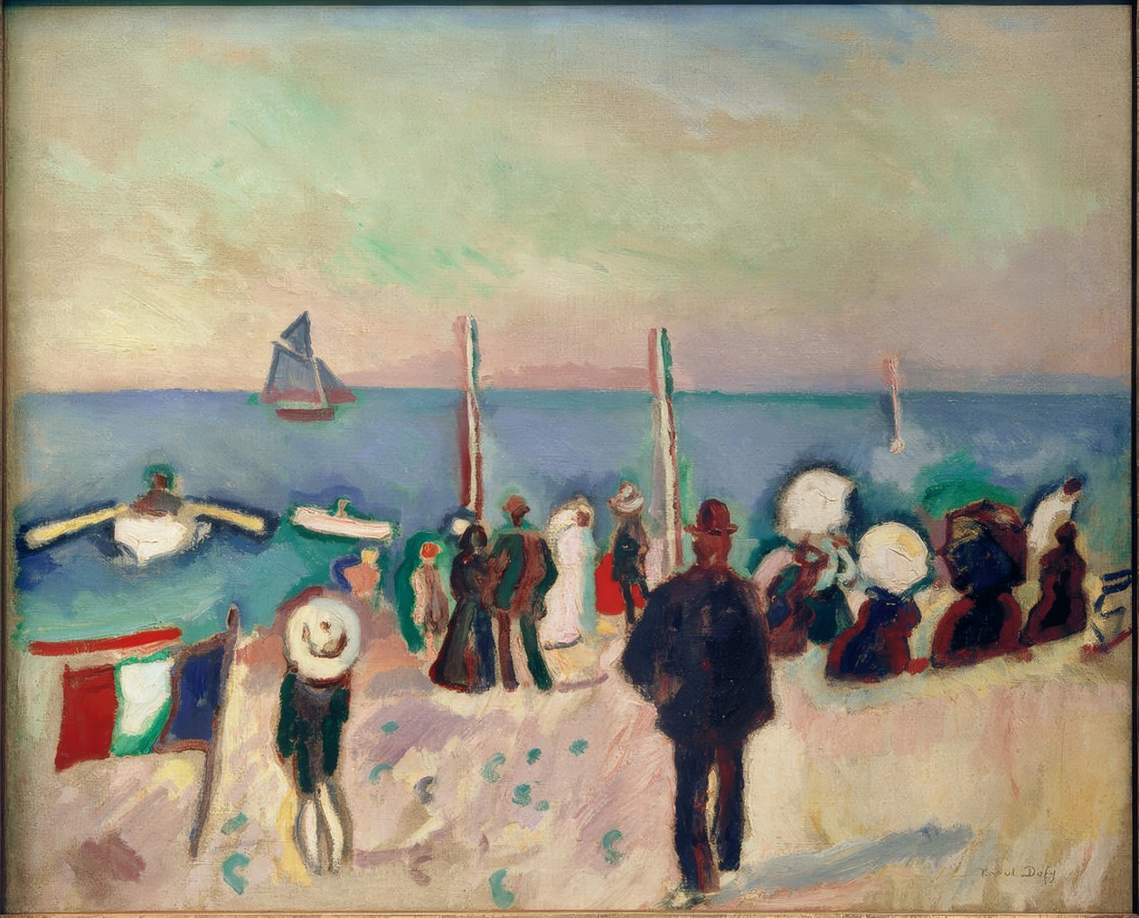 Plaża w Sainte-Adresse autorstwa Raoul Dufy