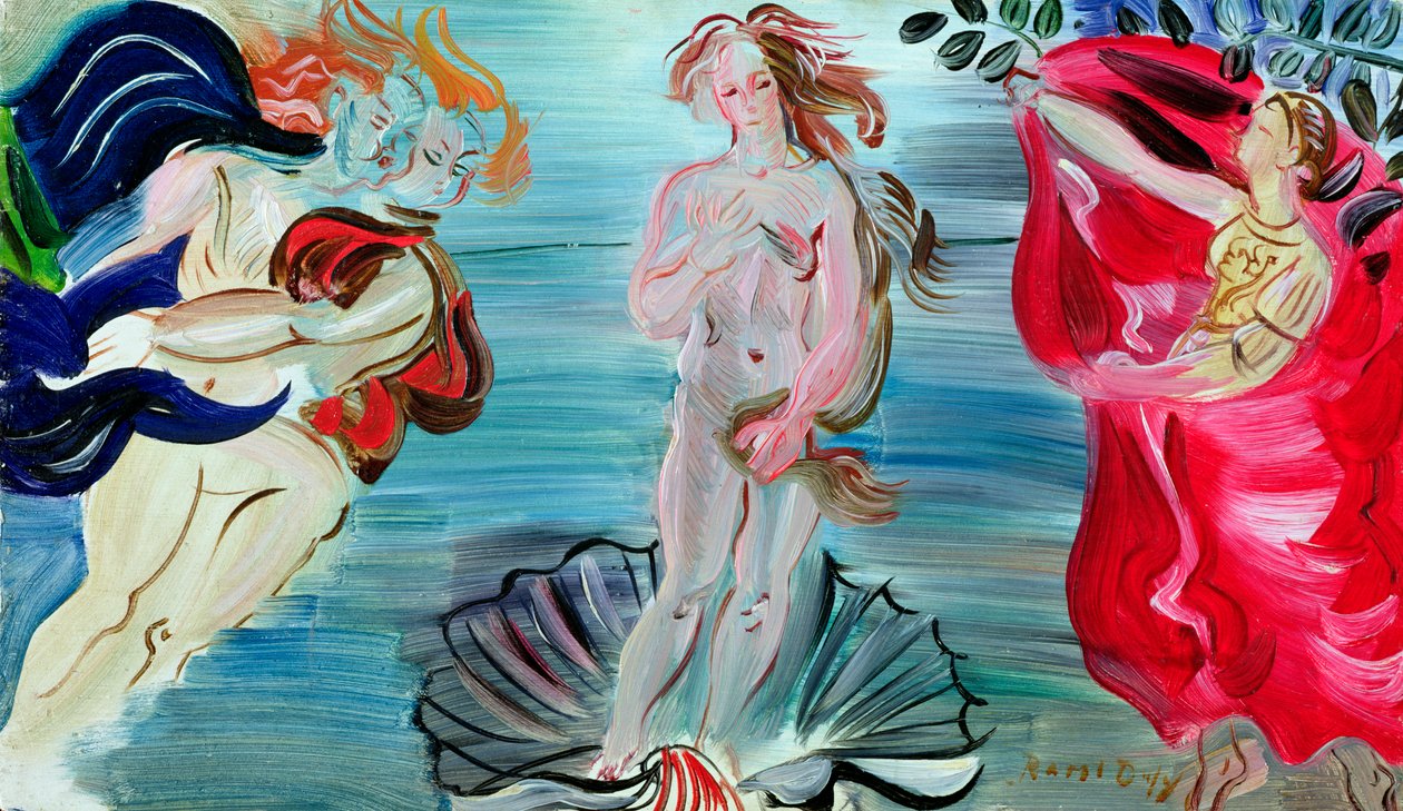 Narodziny Wenus, ok. 1940 (olej na płycie) autorstwa Raoul Dufy