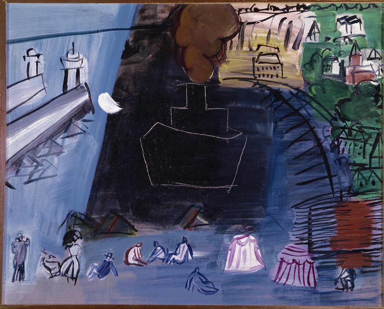 Czarny ładunek (olej na płótnie, XX wiek) autorstwa Raoul Dufy