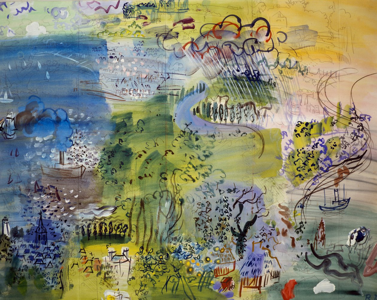 Wróżka elektryczności, Raoul Dufy (1877-1953), akwarela. Francja, XX wiek. autorstwa Raoul Dufy