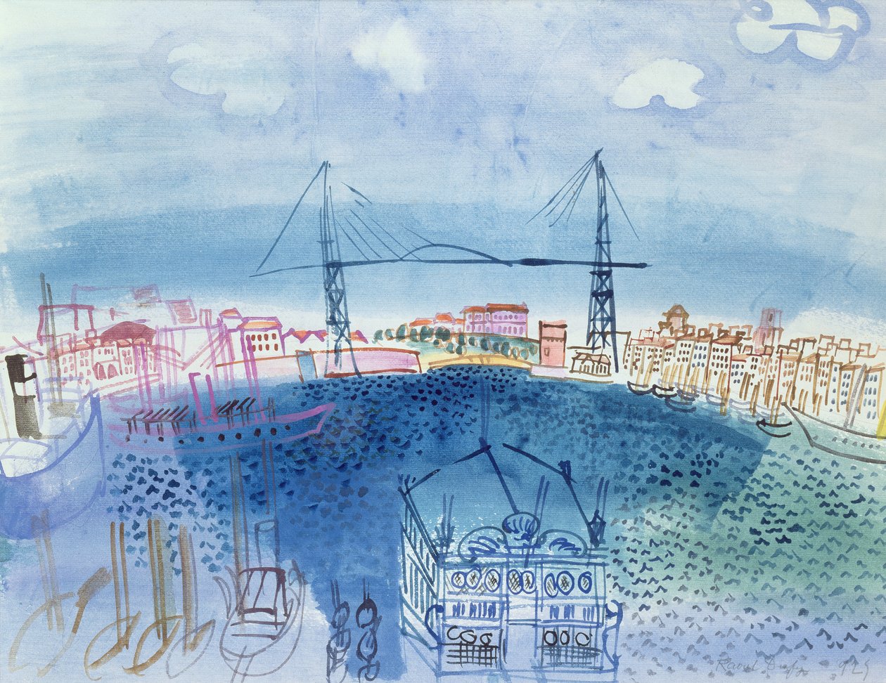 Stary port w Marsylii autorstwa Raoul Dufy