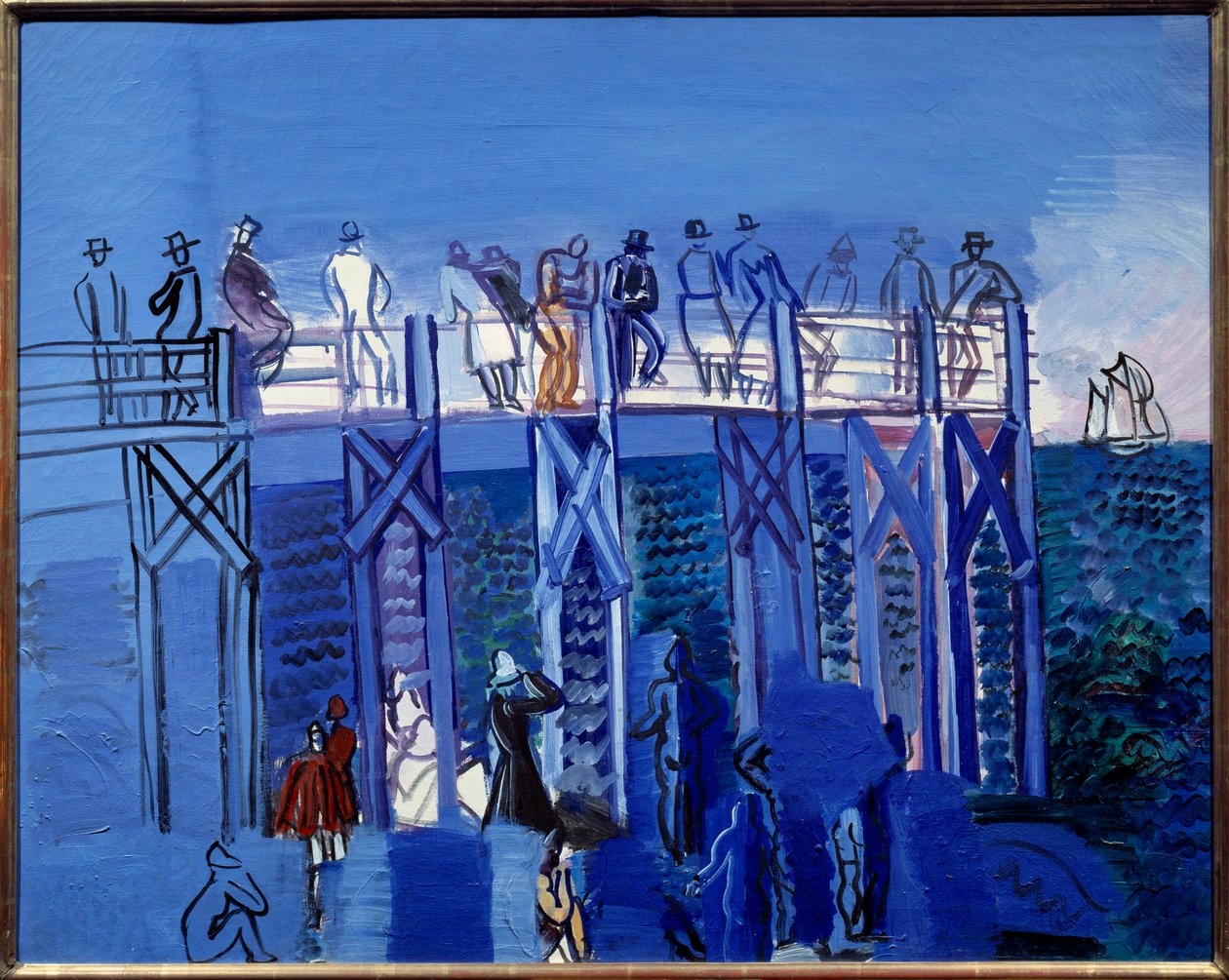 Molo i plaża w Hawrze autorstwa Raoul Dufy