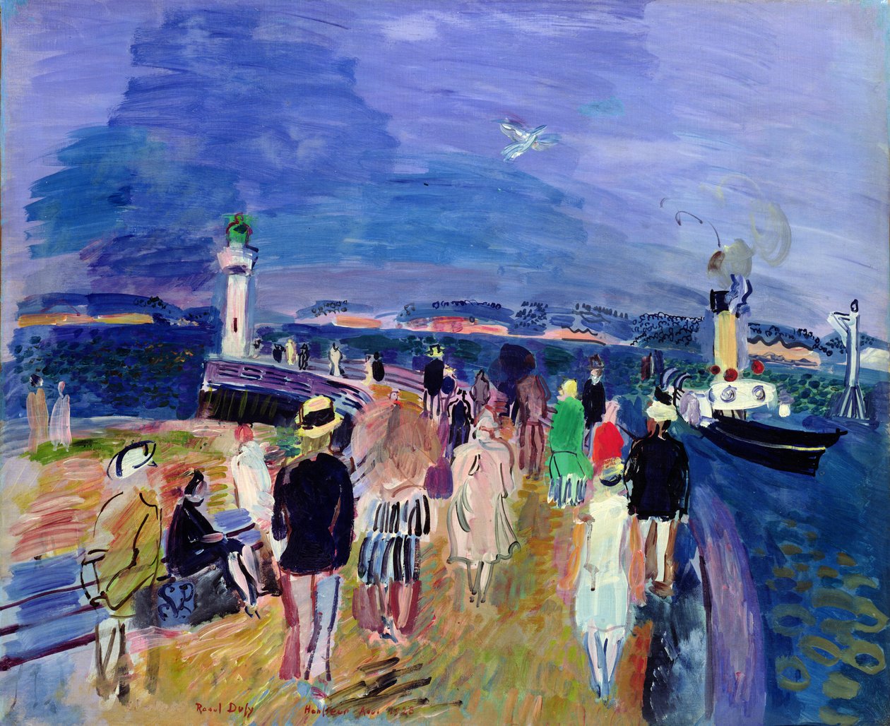Molo w Honfleur autorstwa Raoul Dufy