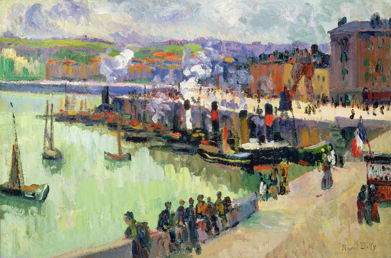 Port (olej na papierze) autorstwa Raoul Dufy