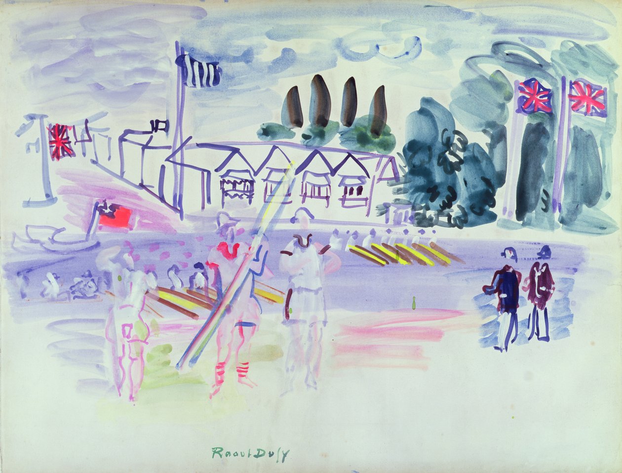 Regaty w Henley (akwarela na papierze) autorstwa Raoul Dufy