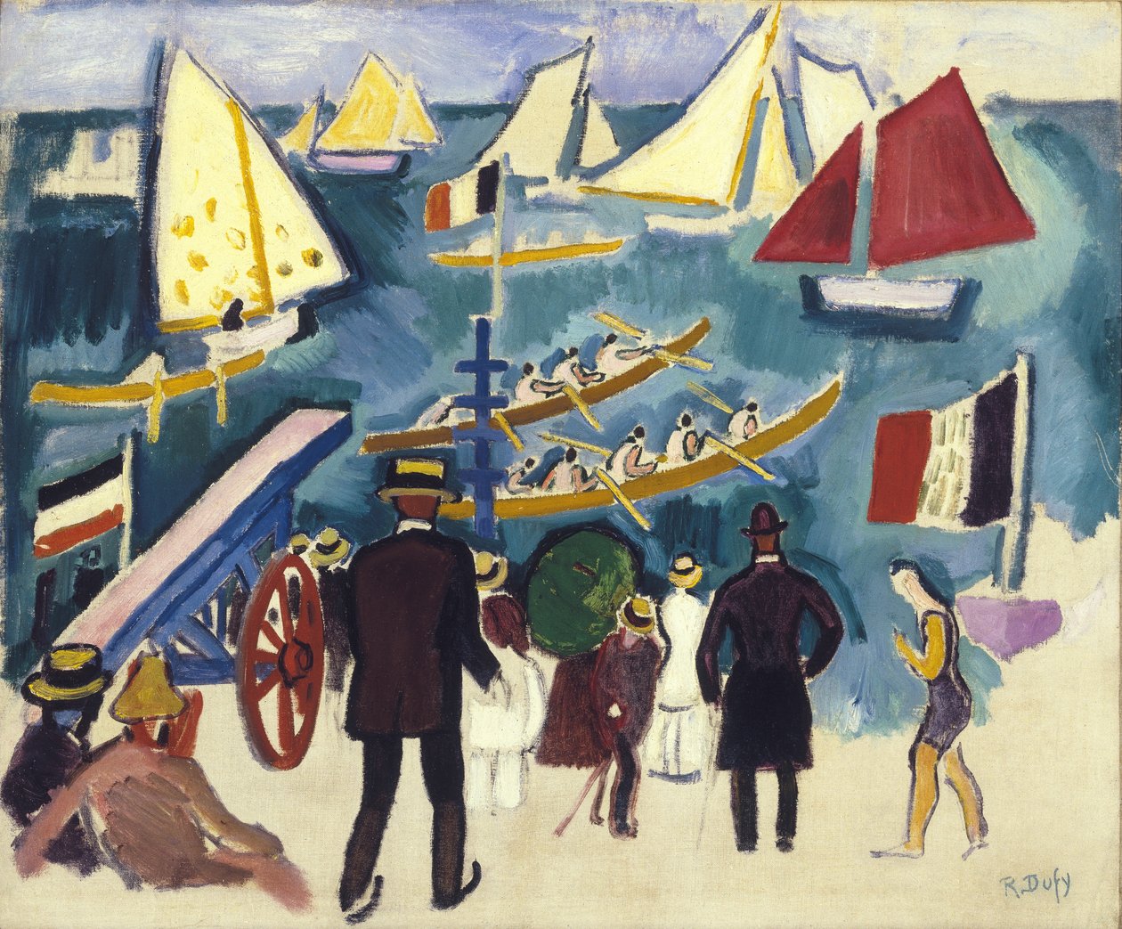Regaty, ok. 1908-10 (olej na płótnie) autorstwa Raoul Dufy