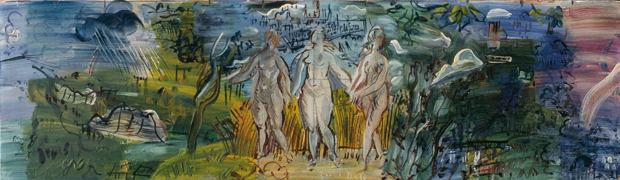 Sekwana, Marna i Oise, ok. 1938-39 (olej na drewnie) autorstwa Raoul Dufy