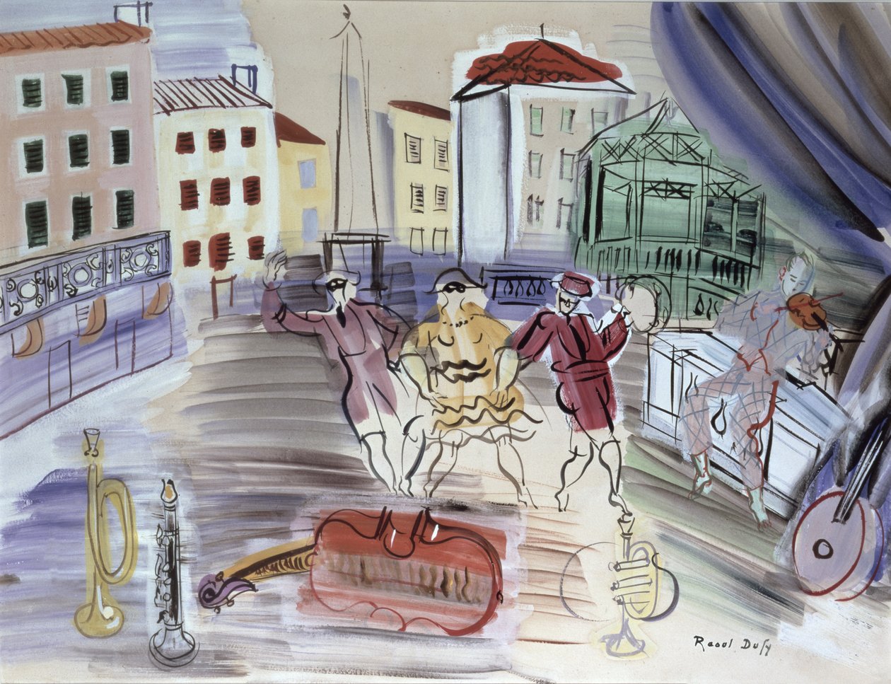 Trzy maski autorstwa Raoul Dufy