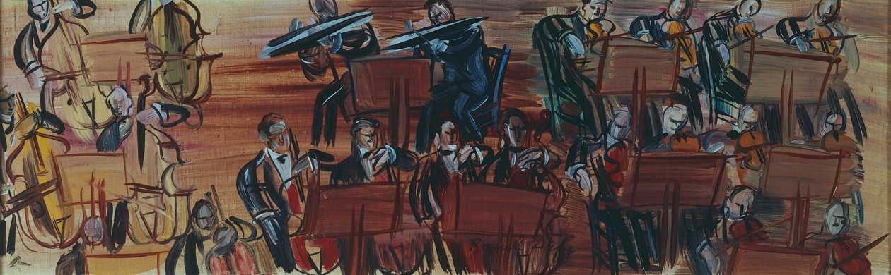 Orkiestra, autor: Raoul Dufy (1877-1953). Francja, XX wiek. autorstwa Raoul Dufy