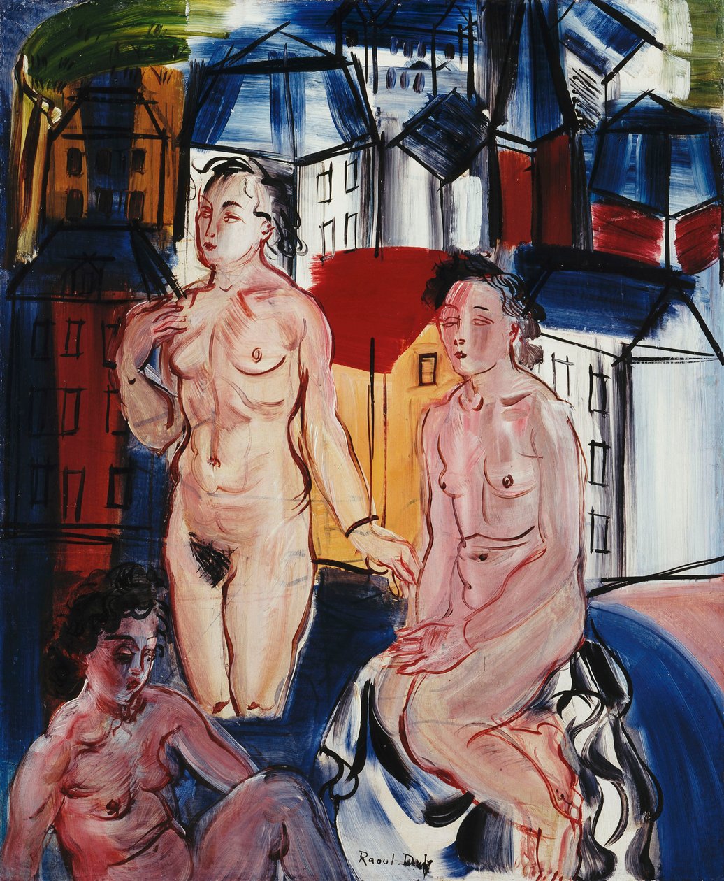Trzy kąpiące się; Trois Baigneuses autorstwa Raoul Dufy