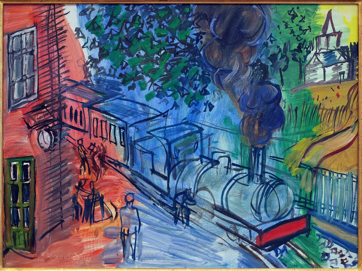 Pociąg do stacji. Obraz Raoula Dufy