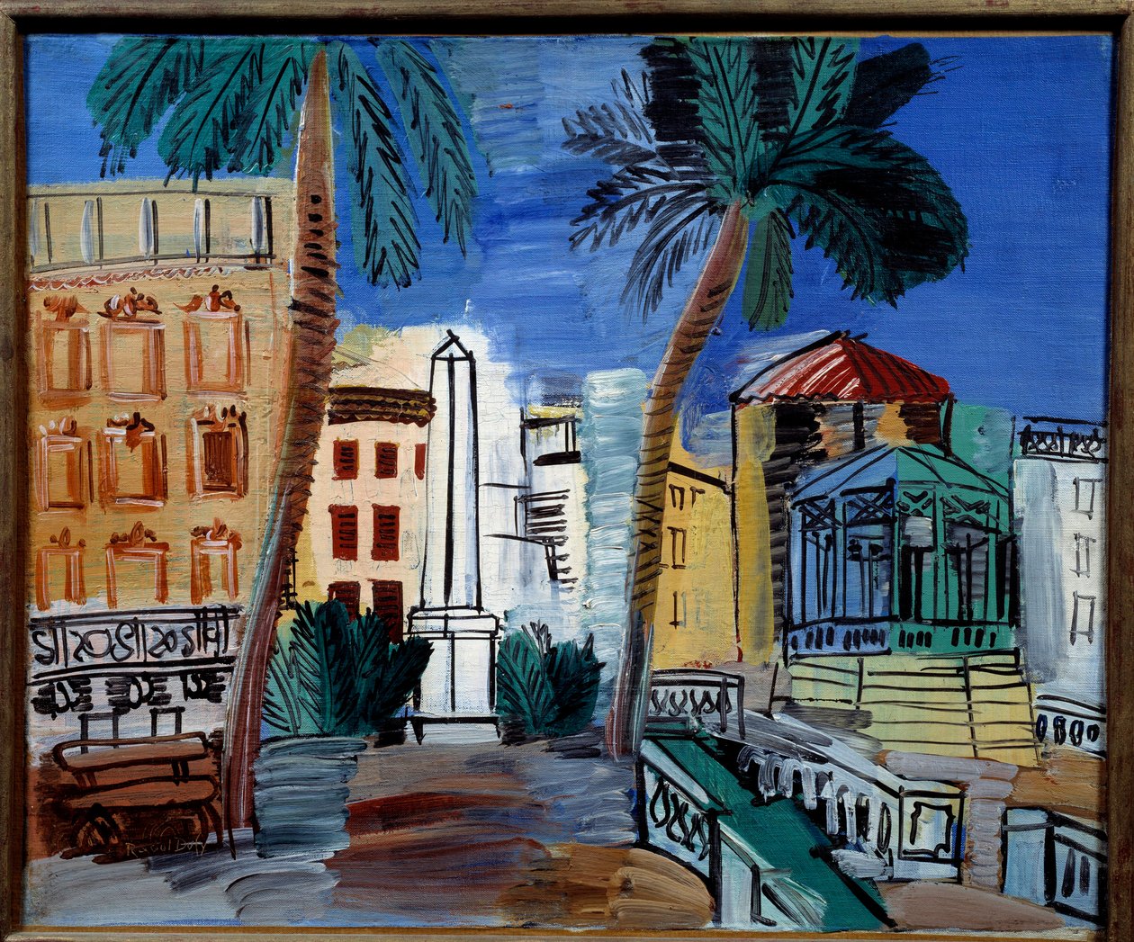 Widok na obelisk w Hyeres autorstwa Raoul Dufy