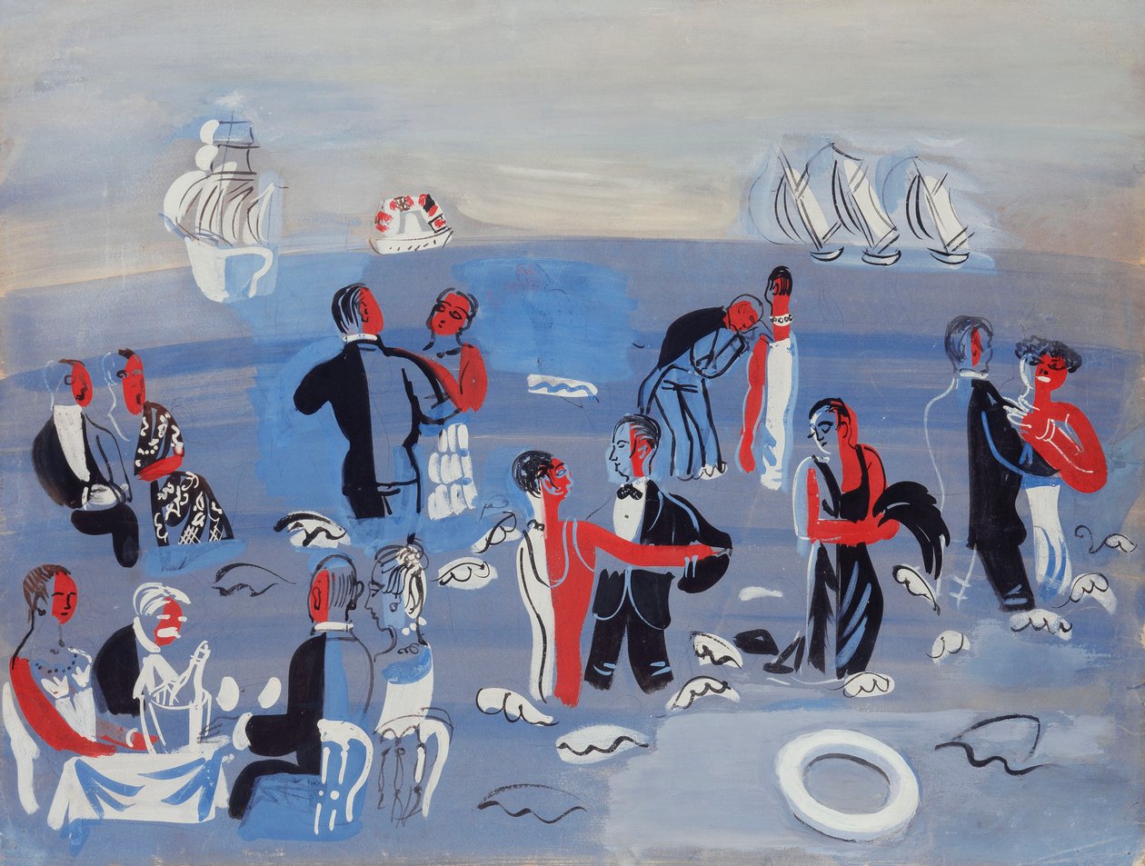 Recepcja wodna; Recepcja Nautique autorstwa Raoul Dufy