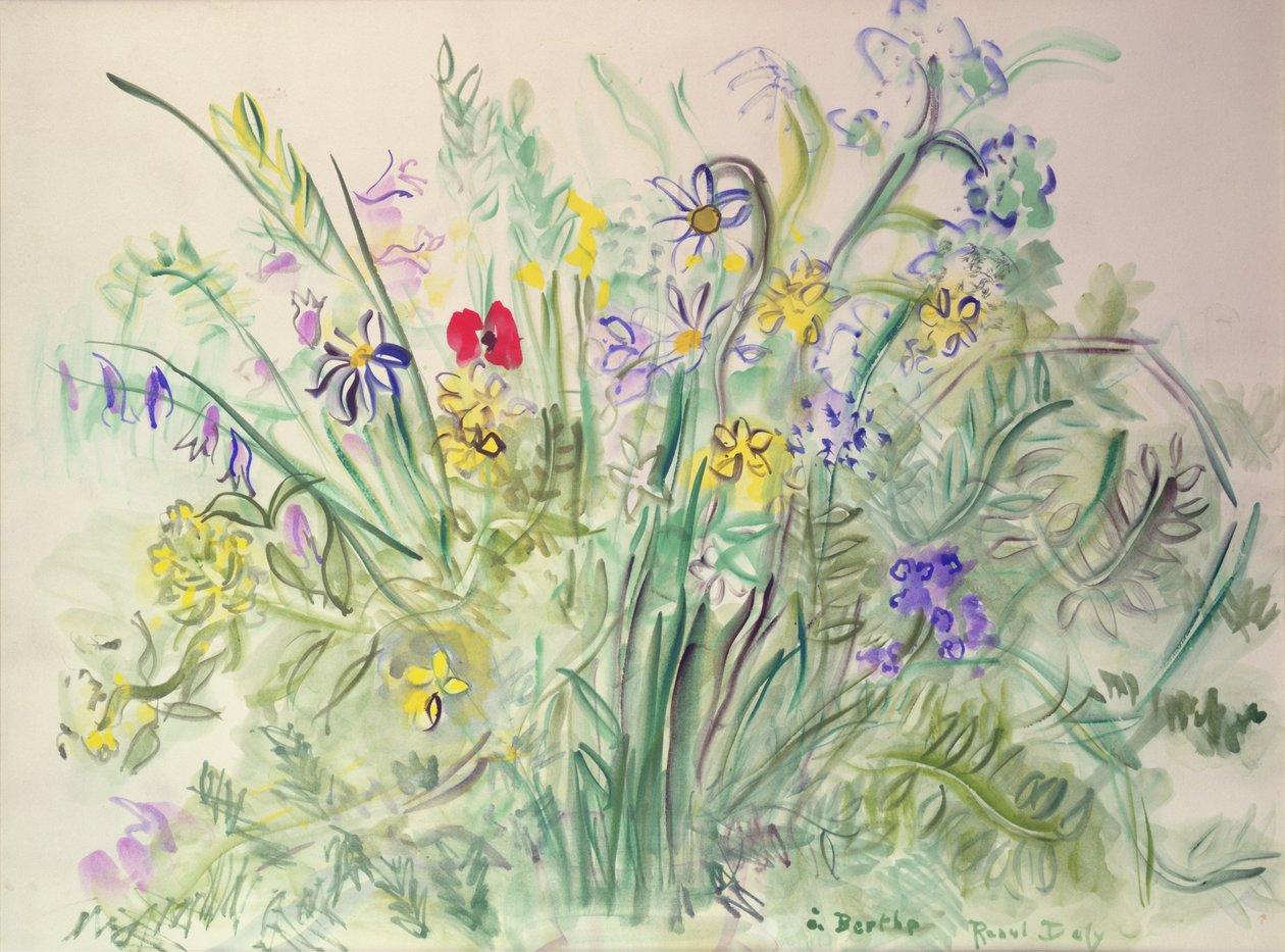 Dzikie kwiaty (akwarela na papierze) autorstwa Raoul Dufy