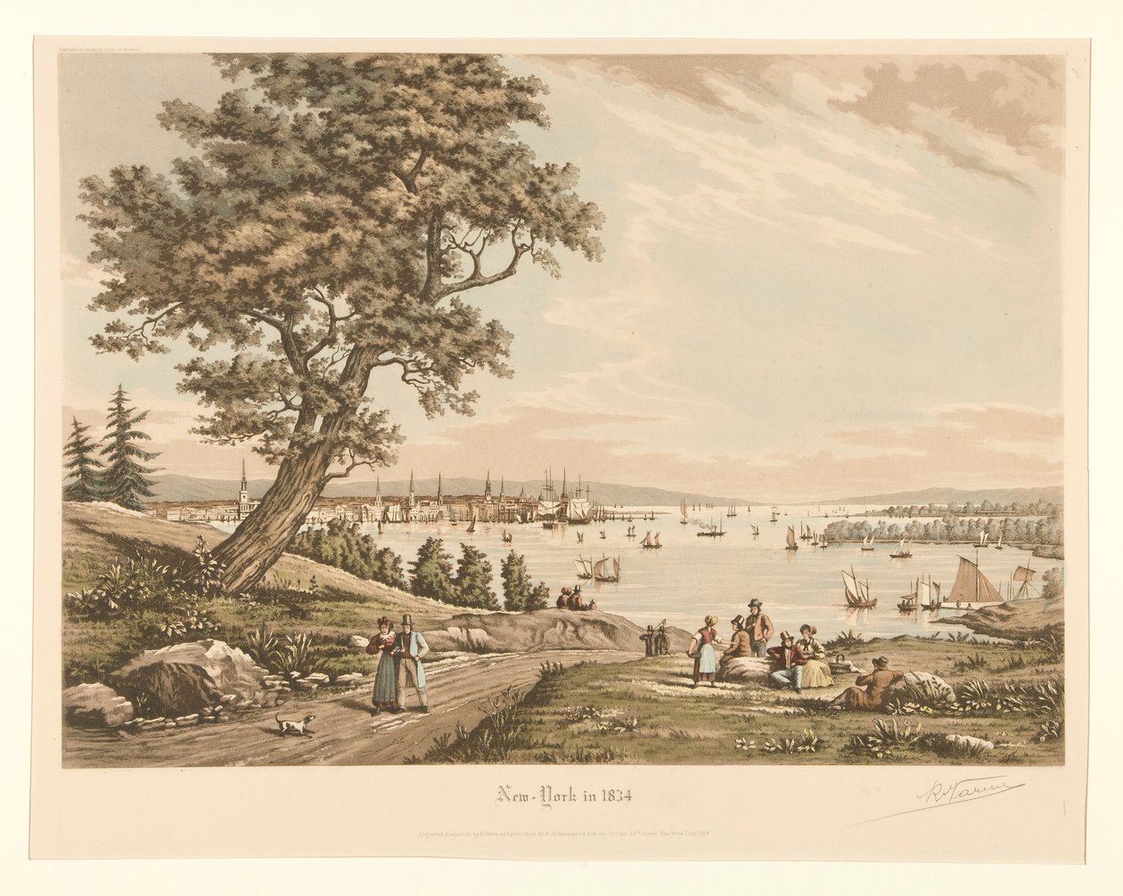 Nowy Jork w 1834 r. autorstwa Raoul Varin