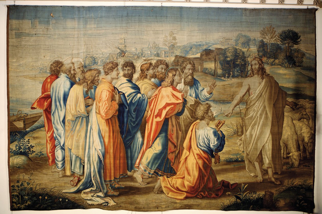 Nakaz Chrystusa Piotrowi (gobelin) autorstwa Raffaello Sanzio Raphael
