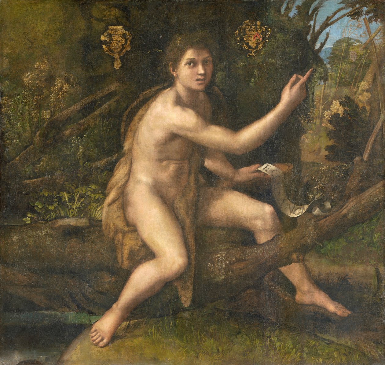 Prawdopodobnie namalowany w 1516 roku dla Adriena Gouffier autorstwa Raffaello Sanzio Raphael