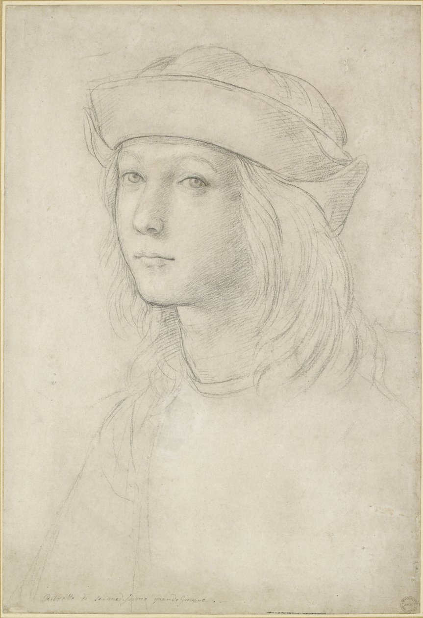 Portret nieznanego młodzieńca, być może autoportret, WA1846.158 autorstwa Raffaello Sanzio Raphael