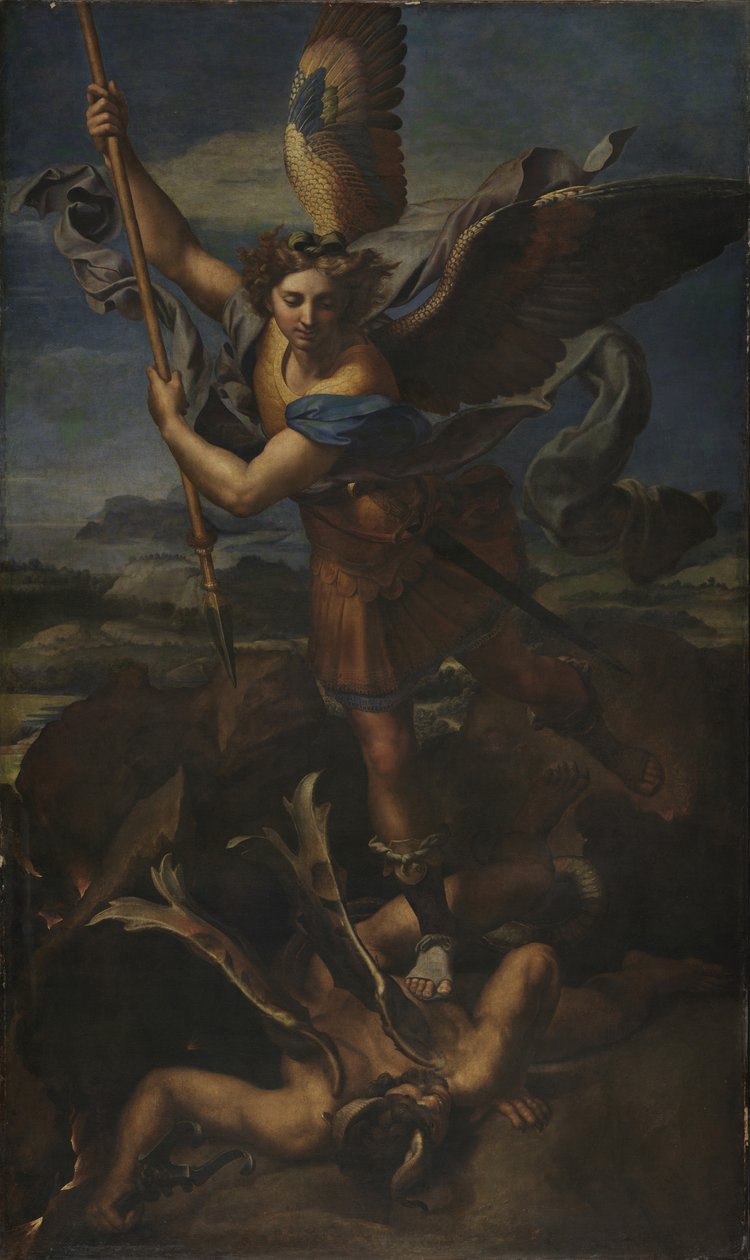 Święty Michał pokonujący szatana autorstwa Raffaello Sanzio Raphael