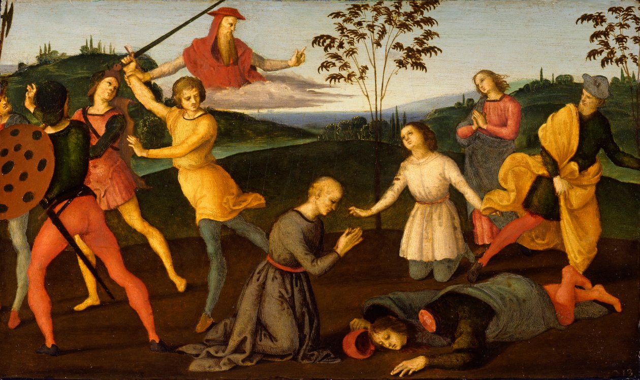 Św. Hieronim karze heretyka Sabinianę autorstwa Raffaello Sanzio Raphael