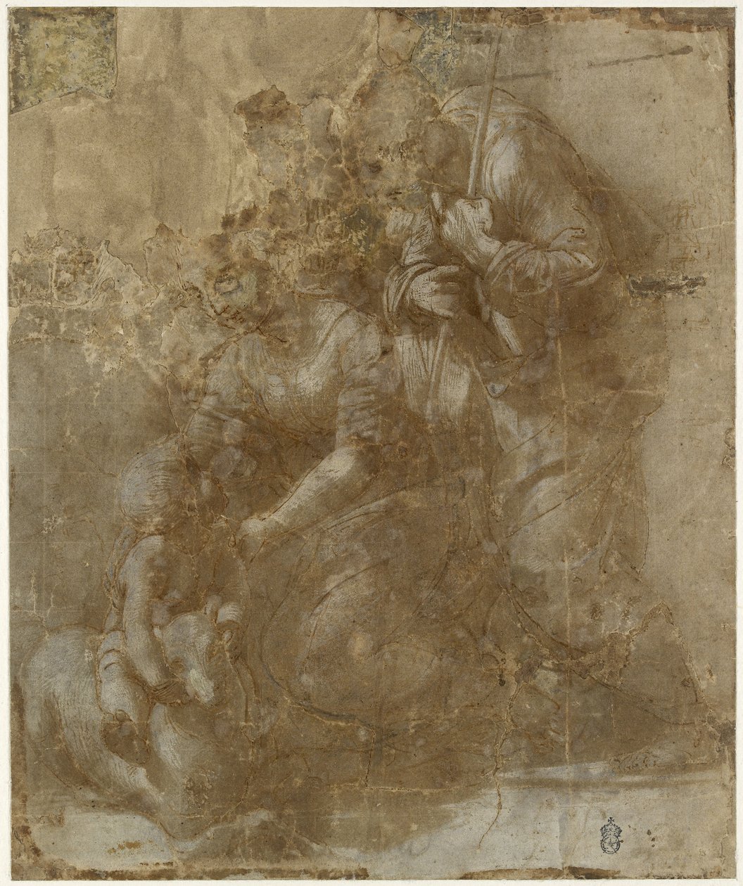 Święta Rodzina z Barankiem, WA1951.46 autorstwa Raffaello Sanzio Raphael