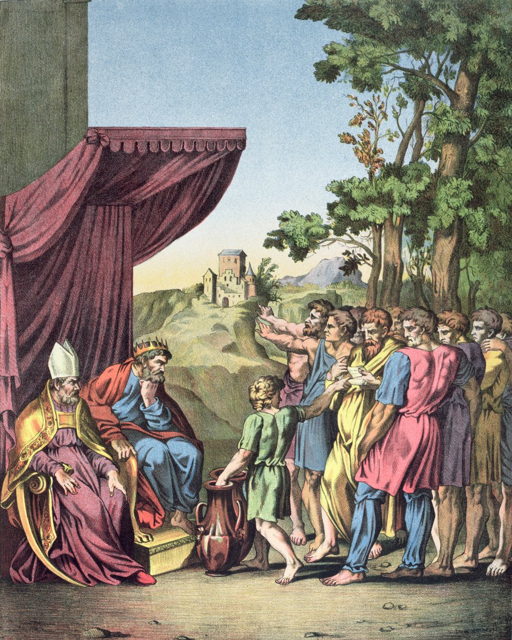 Okupacja i podział ziemi Kanaan przez Izraelitów autorstwa Raffaello Sanzio Raphael