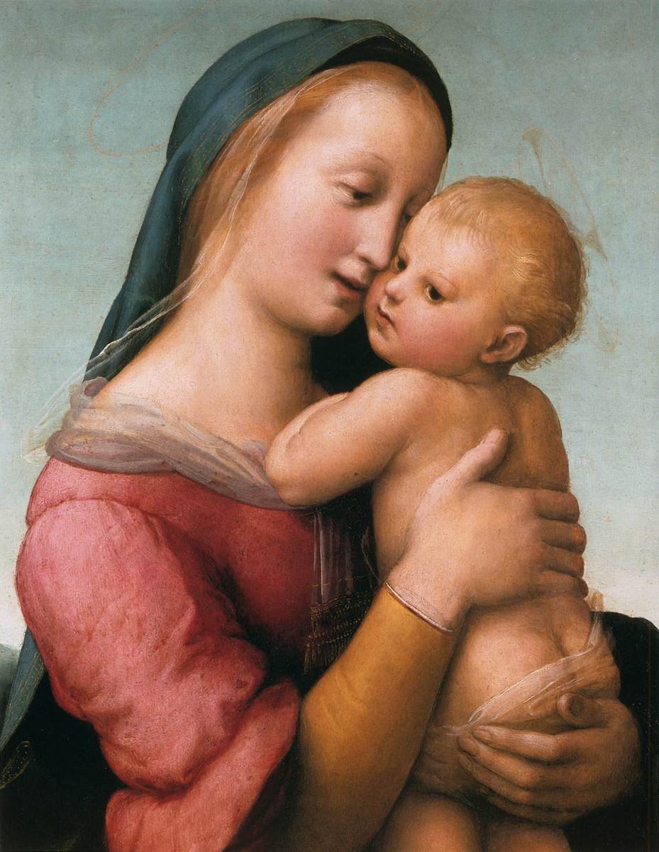 Madonna Tempi (detal) autorstwa Raffaello Sanzio Raphael