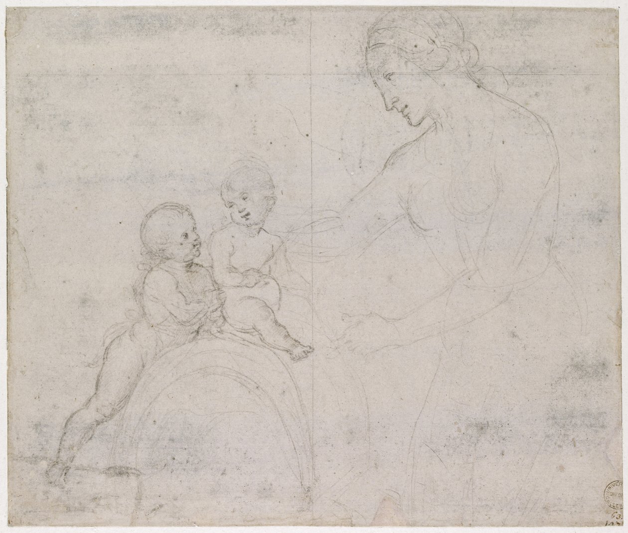Dziewica z Dzieciątkiem ze św. Janem, WA1846.146 autorstwa Raffaello Sanzio Raphael