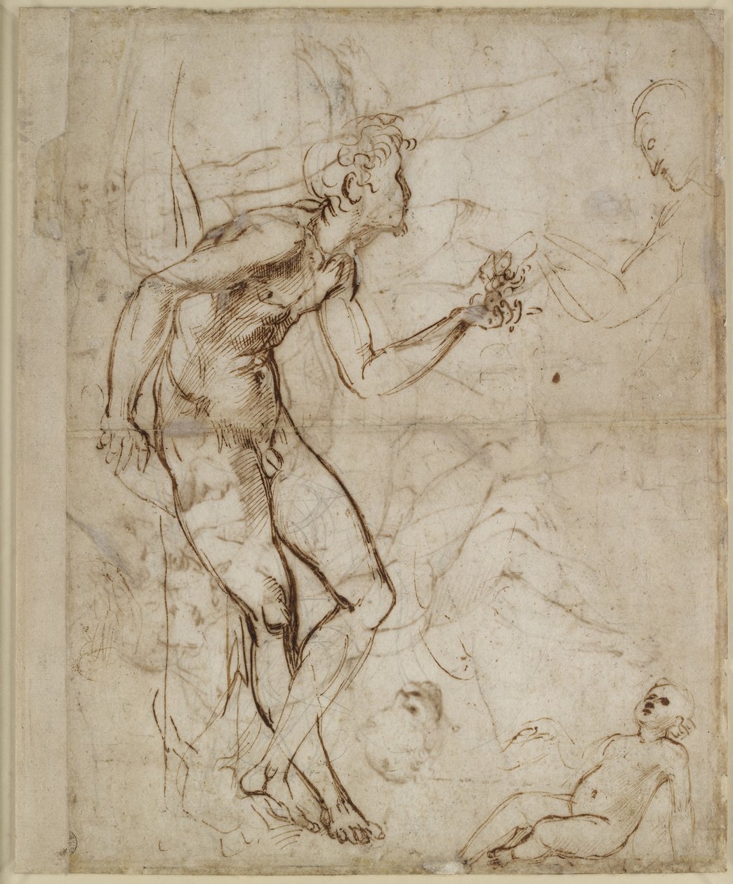 Verso: Adam kuszony, WA1846.180 autorstwa Raffaello Sanzio Raphael