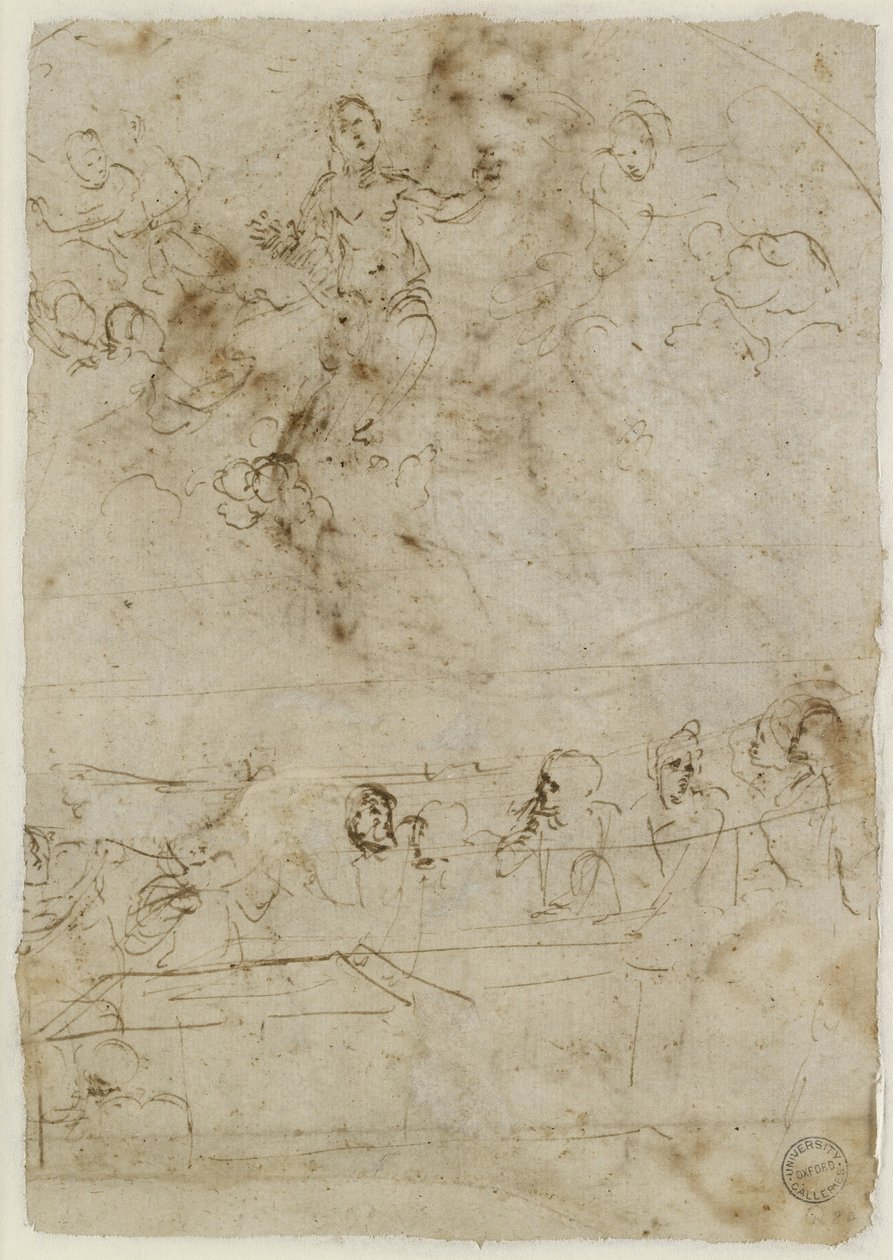 Verso: Wniebowzięcie Najświętszej Maryi Panny, WA1846.195 autorstwa Raffaello Sanzio Raphael