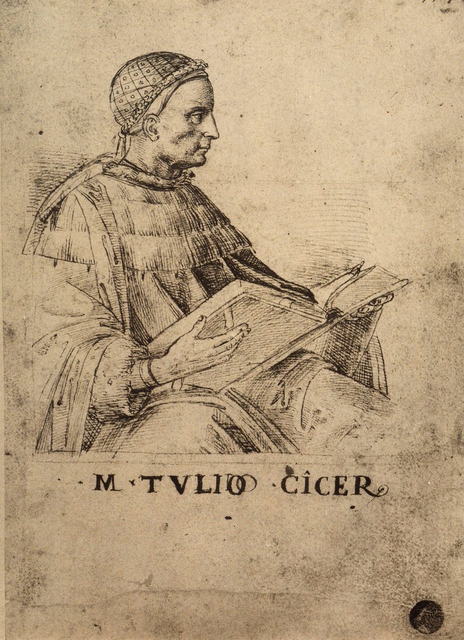 Cyceron; rysunek Rafaela. Gallerie dellAccademia, Wenecja autorstwa Raffaello Sanzio Raphael