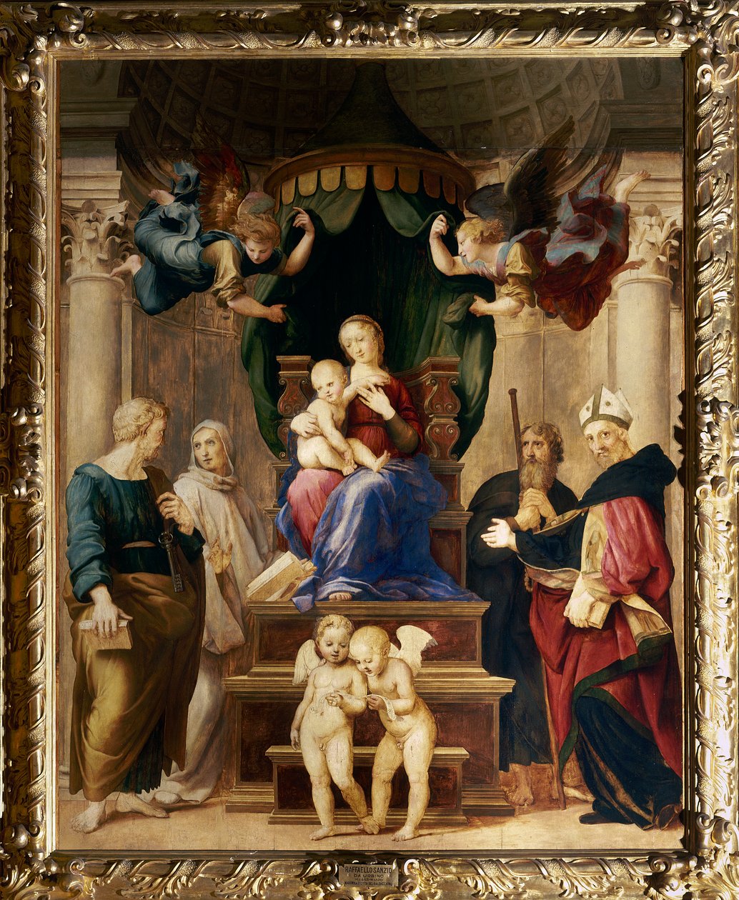 Madonna Baldacchino, ok. 1507 autorstwa Raffaello Sanzio Raphael